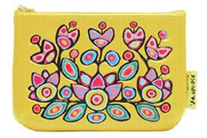 Floral on Yellow - Coin Purse