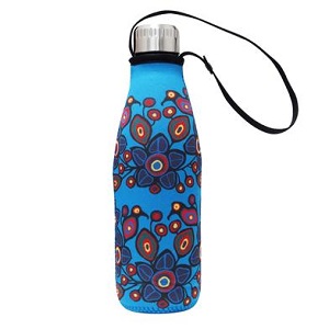 Flowers and Birds - Water Bottle with Sleeve
