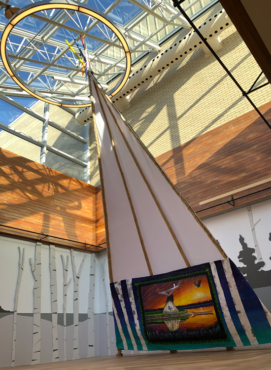 Mikiwahp (tipi) in the Waniskah Space with liner