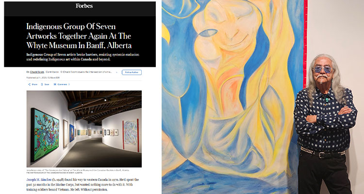 A feature article published July 11 in Forbes Magazine features Portage College Museum of Aboriginal People's Art and Artifacts curator Joseph Sánchez. The renowned artist is the last surviving member of the Indian Group of Seven.     Screenshot Image used with permission- Forbes 