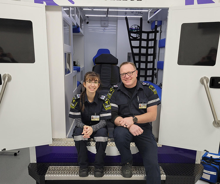 Taylor Resendes and her step-dad Cory Christopherson say they are taking the Advanced Care Paramedic program at Portage College because they have seen the benefits of the program first-hand.