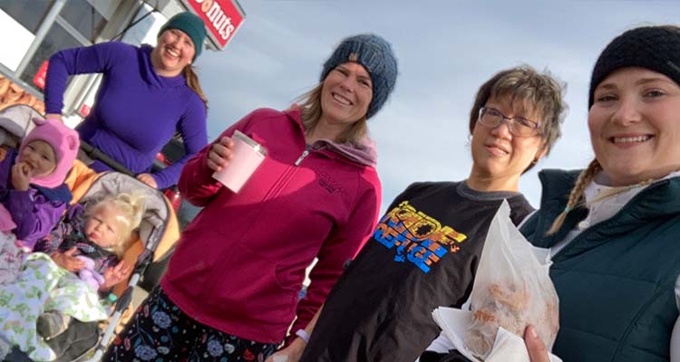 Portage College team for the 5km walk