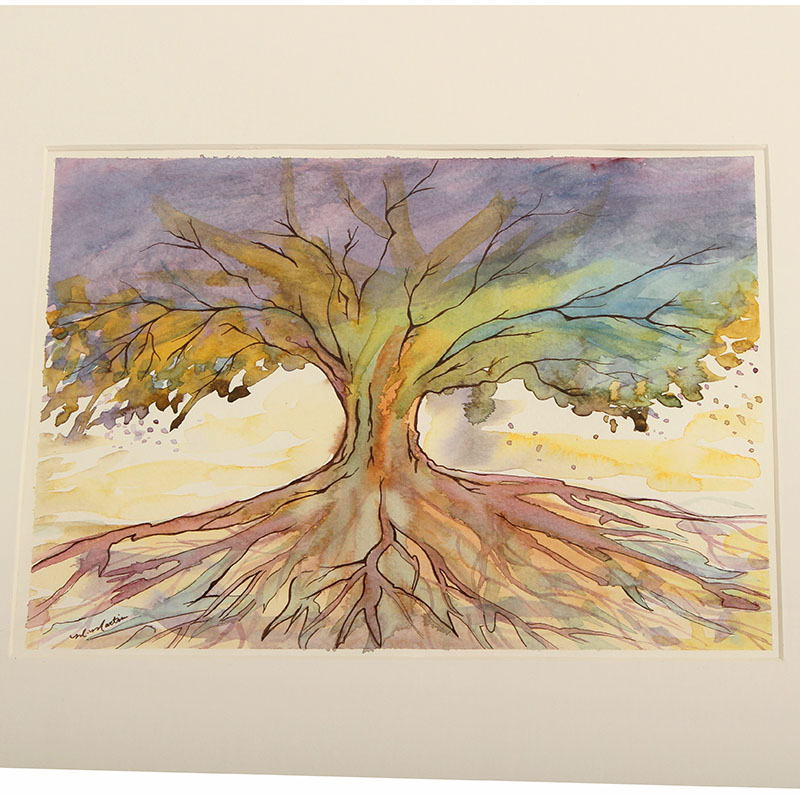 watercolor trees