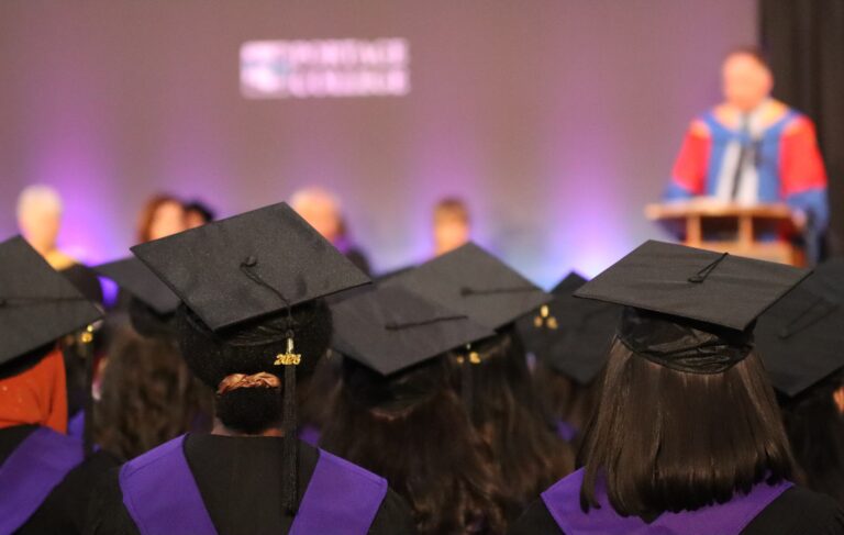 Closeup image of grad cap during convocation ceremony.
