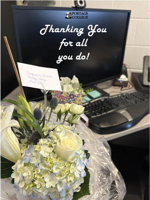 DeskFlowersAdminDayCollege26 - Portage College